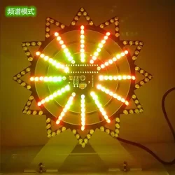 Automatisch roterende kleurrijke LED-lichtkubus DIY Kit 51, enkele chip microcomputer reuzenrad spectrumonderdelen