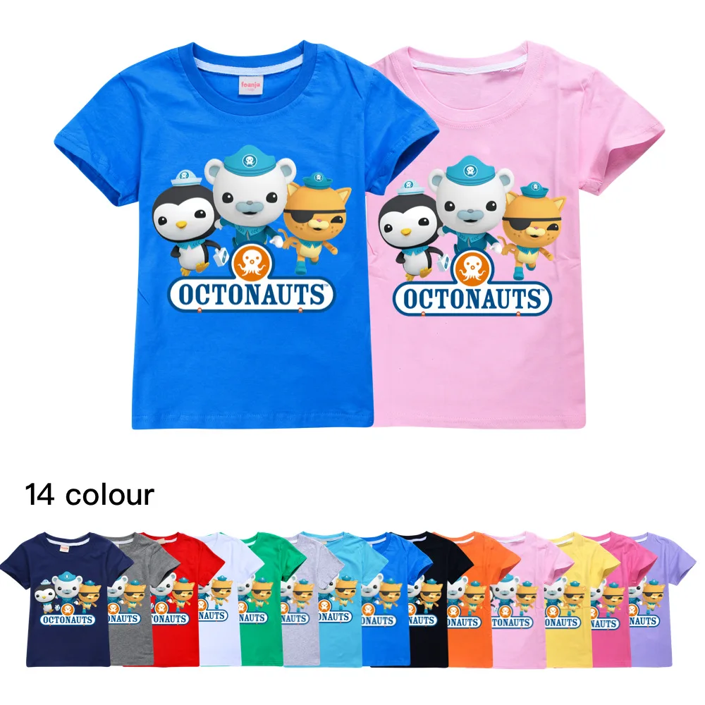 Kids Cartoon Anime The Octonauts T-shirt for Boys Fashion Clothes Girls Cute Clothing Summer Cotton Short Tops Birthday Gifts