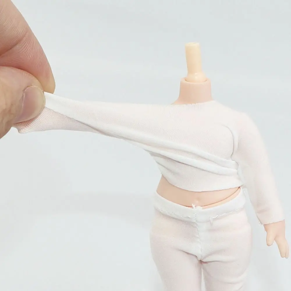 Vêtements Anti-teinture pour poupée très extensible, hauts et pantalons, maillot de corps Ob11, ensemble Anti-taches, T-Shirt élastique, costume, sous-couche de poupée