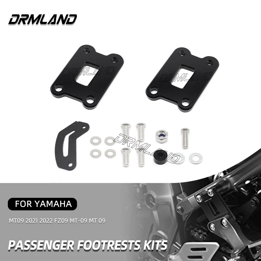 Kit d\'abaissement de pédale arrière pour YAMAHA MT09 2021 2022 FZ09, trucs MT-09 09, accessoires de moto, repose-pieds passager EVO, convient aux