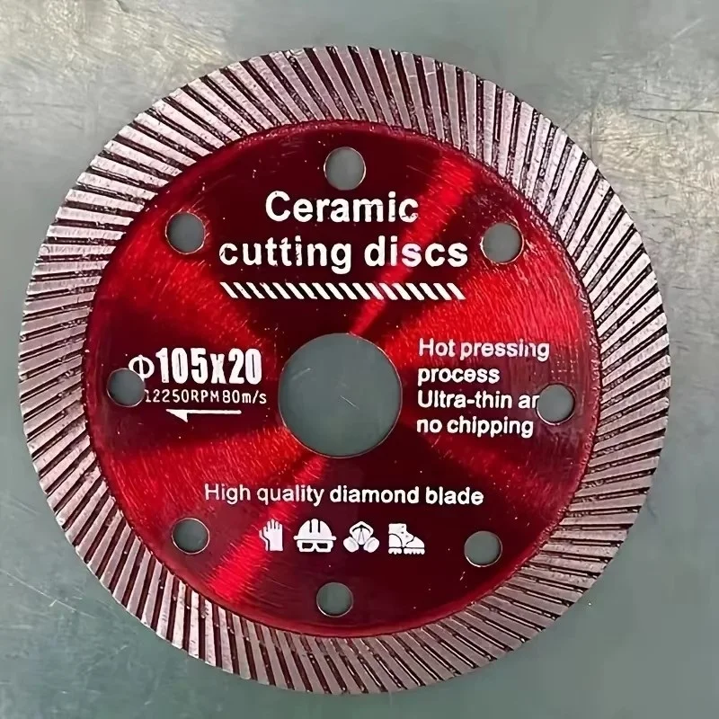 2pcs 105mm Diamond Turbo Cutting Disc Saw Blade Porcelain Ceramic Tile For Cutting Stone Marble Granite Brick Masonry Concrete