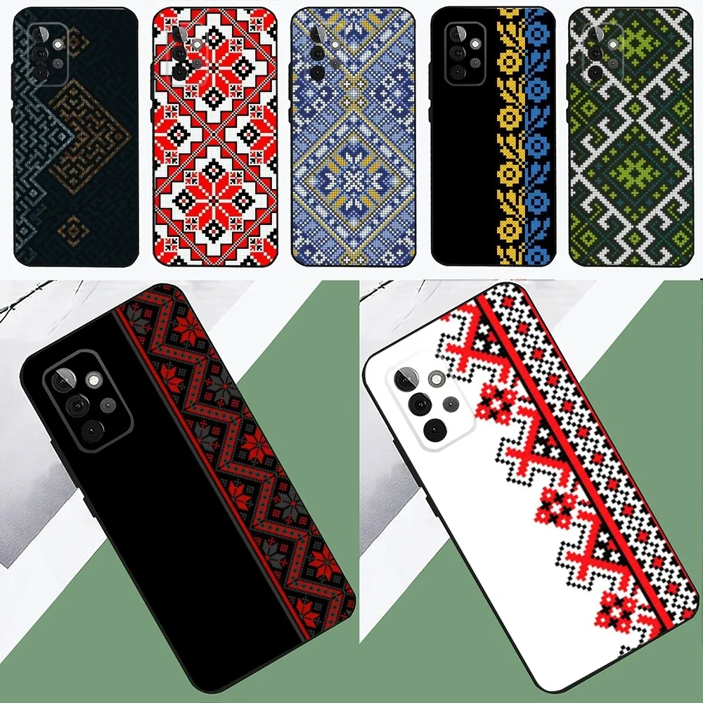 U-Ukraine O-Ornament pattern Phone Case For SamsungS24,23,22,21,S20 Ultra Pro 10,S30Plus,S9,20lite Ultra Black Cover