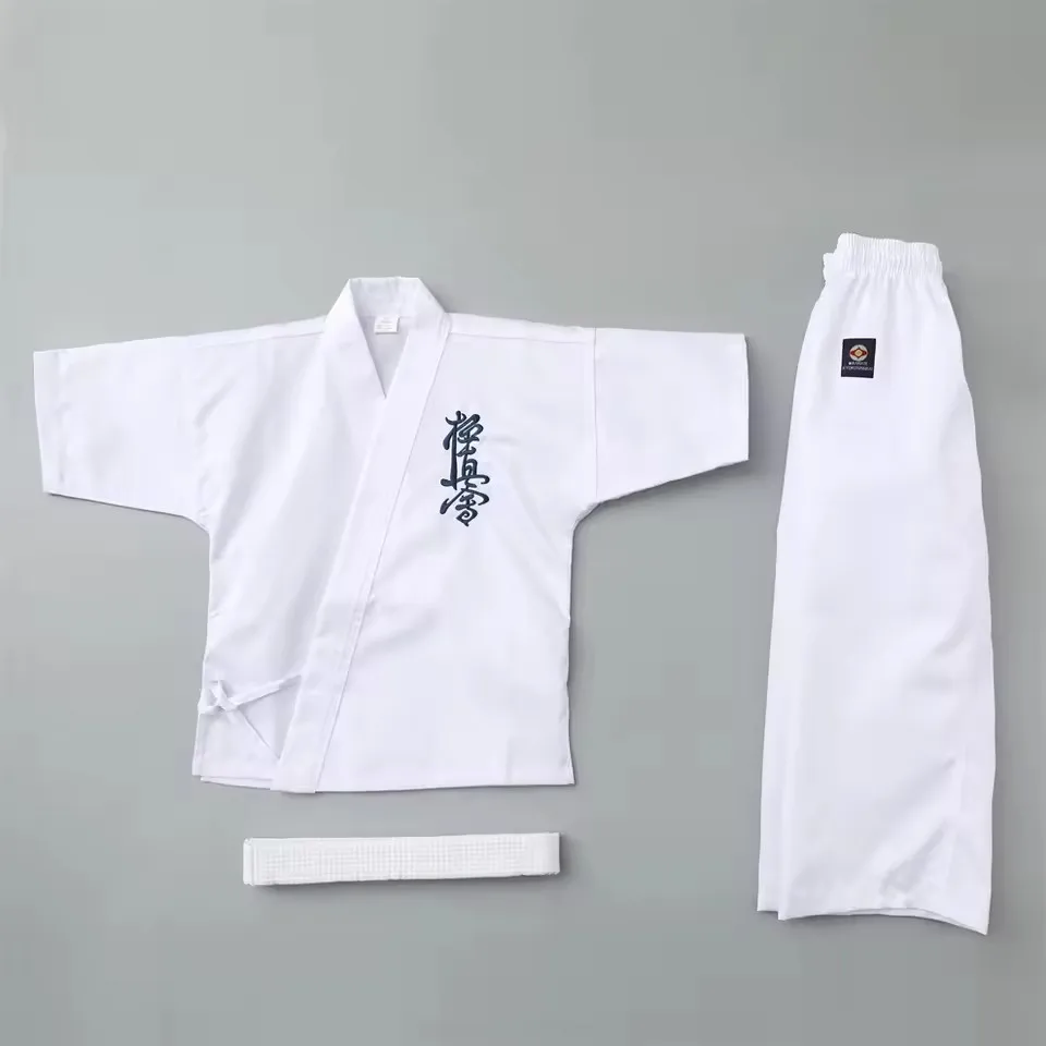Kyokushin conjunto de uniforme de karatê para crianças e adultos duoboku de alta qualidade wkf judô taekwondo roupas de treinamento de artes marciais quimono