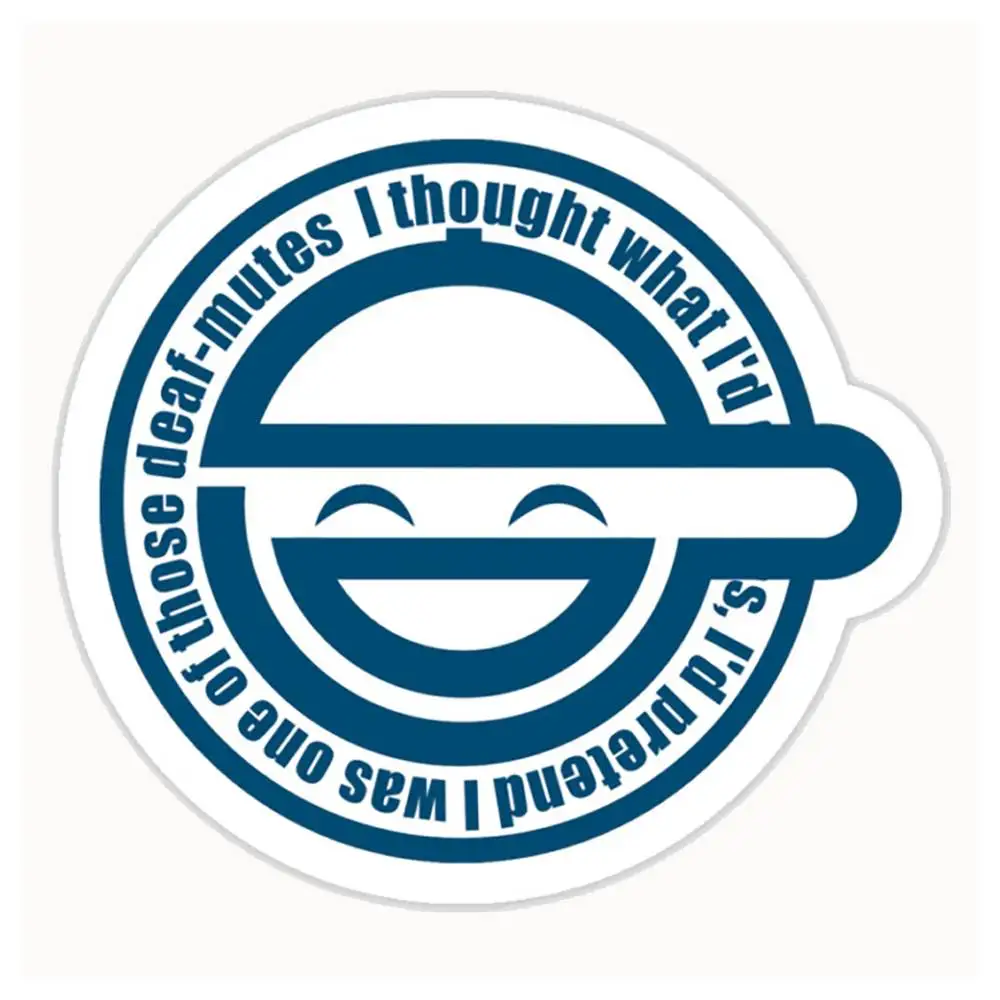 Laughing Man GHOST IN THE SHELL Waterproof Stickers For Decorating Car Windows Motorcycles And Computers.