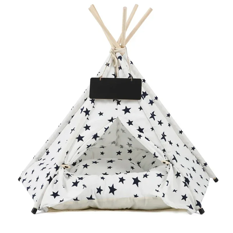 Hot salesPet Supply Dog Cat Tent House Outdoor Camping Portable Teepee Bed Pet Dog Tent