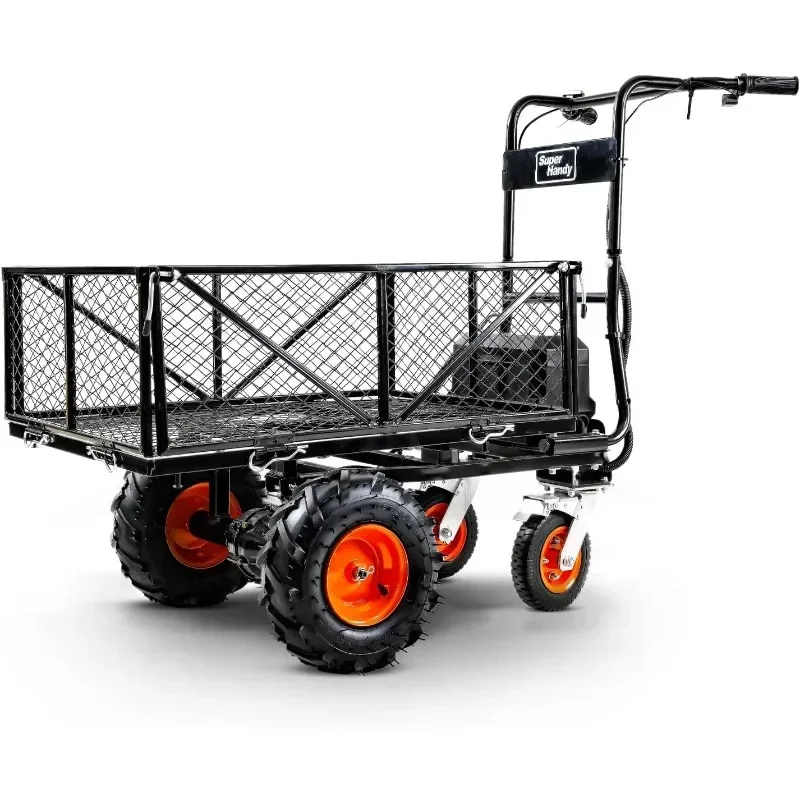 

SuperHandy Utility service cart Powered trolley transport capability Versatile modular cargo bed for farm and garden