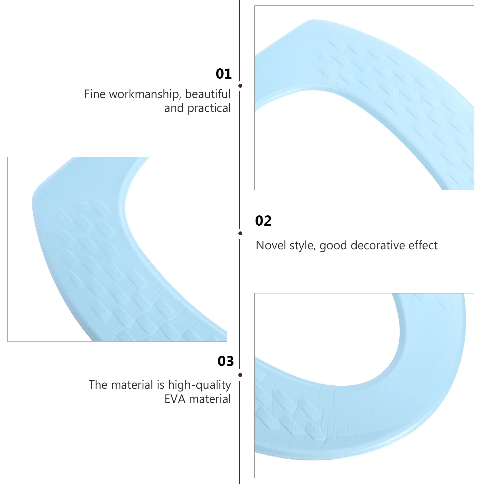 

1Pcs Pedestal Pan Cushion Fine Workmanship Beautiful Practical Style Good Effect Toilet Seat Cushion Comfortable Toilet Seat Mat