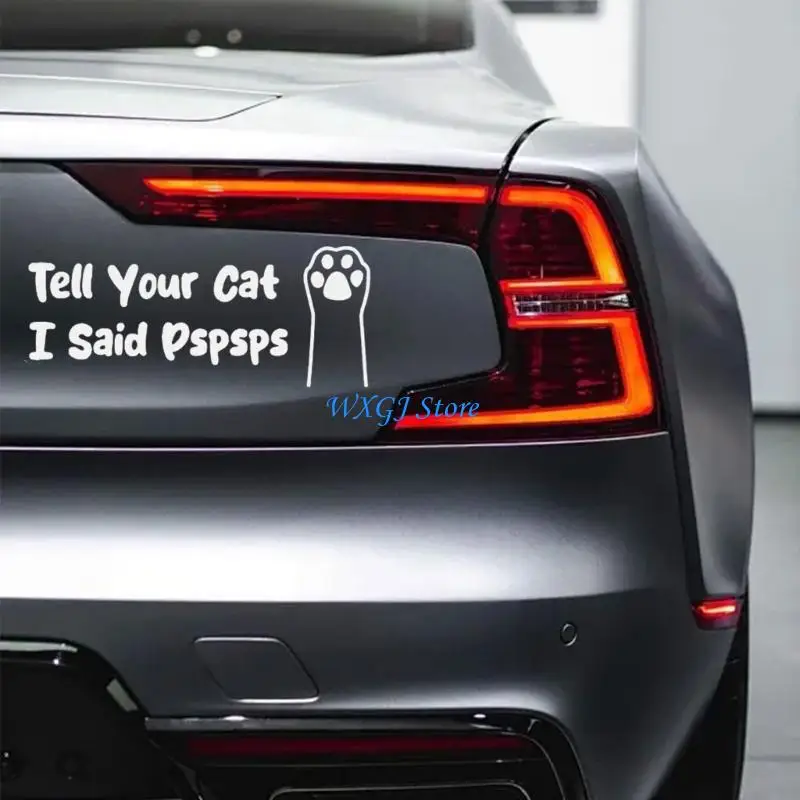 

37JE 23cm x 9cm Waterproof Cats Paws PVC Sticker Removable Decal For Car Window