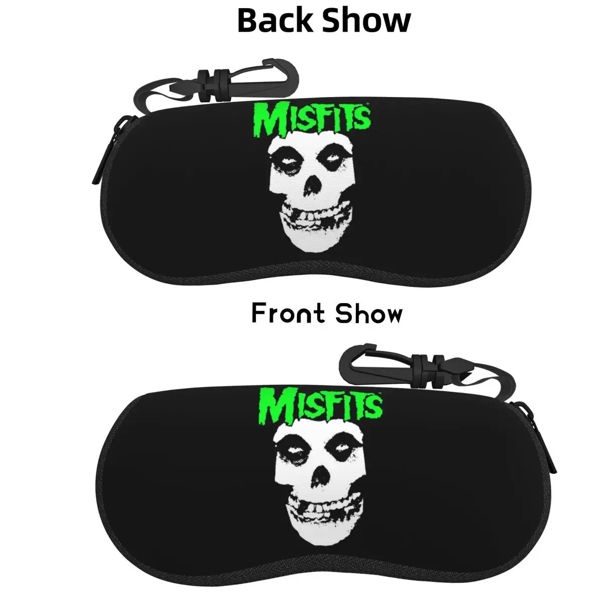 

Misfits Skull Shell Glasses Case Protective Sunglasses Box Women Men Soft Eyeglass Bag Pouch