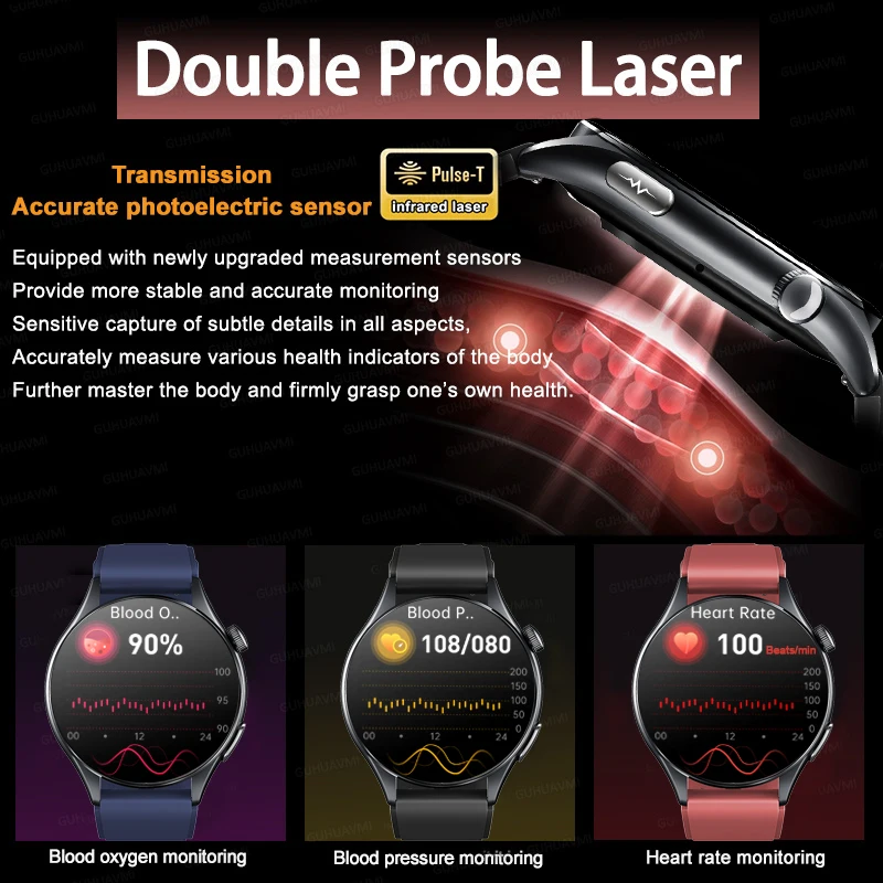 Sapphire 2026New Health managed Smart Watch Health measure Blood Fat Uric Acid Call ECG+PPG blood pressure Health Smartwatch IOS