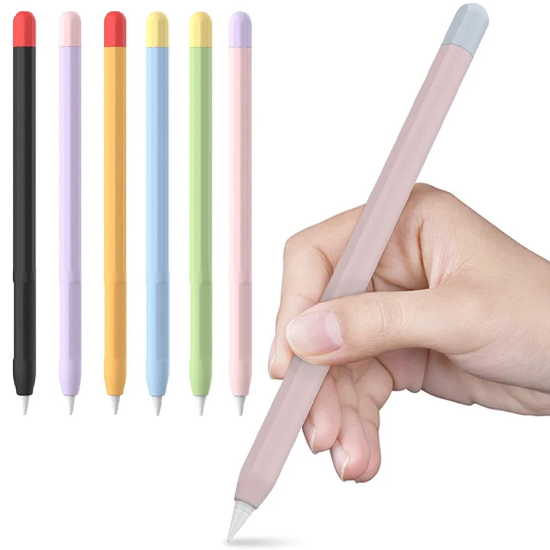 Soft Silicone Pen Holder For Apple Pencil 2nd Generation Stylus Pen Cover For Apple Pencil 1st Gen Protective Case Accessories