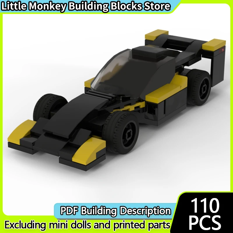 

Модель скоростного гоночного автомобиля MOC, строительные кирпичи, одноместный гоночный автомобиль, модульная технология, детские праздничные подарки, сборка игрушек, костюм