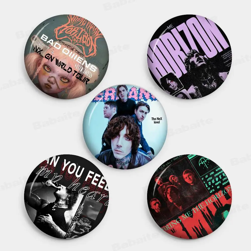 الفرقة B-Bring Me H-الأفق 32/44/58 مللي متر دبابيس الكرتون المستديرة دبابيس اليدوية لحقيبة الظهر مجوهرات اكسسوارات هدايا الإبداعية #3