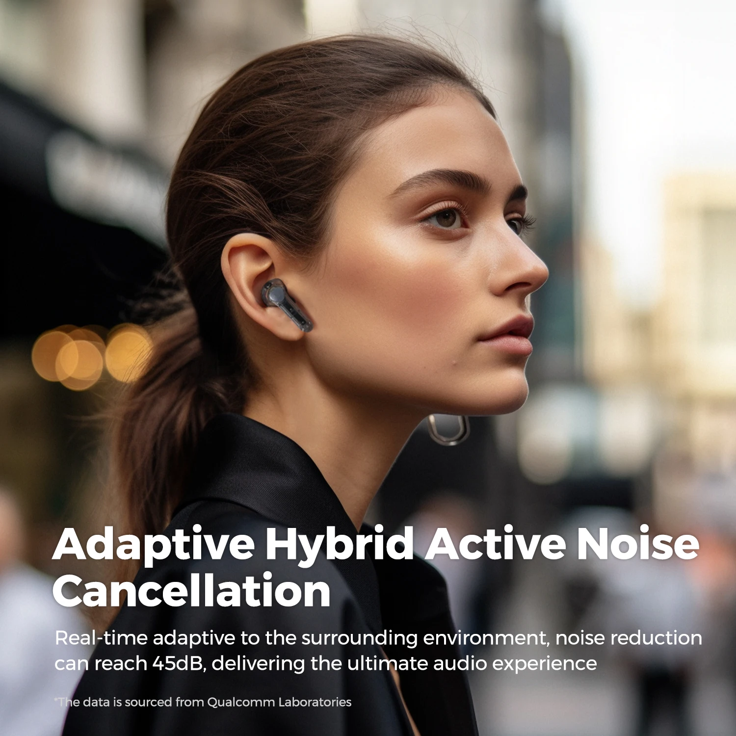 SoundPEATS Air4 Wireless Earbuds with ANC Snapdragon Sound AptX Adaptive Lossless, QCC3071 Bluetooth 5.3 Multipoint Connection