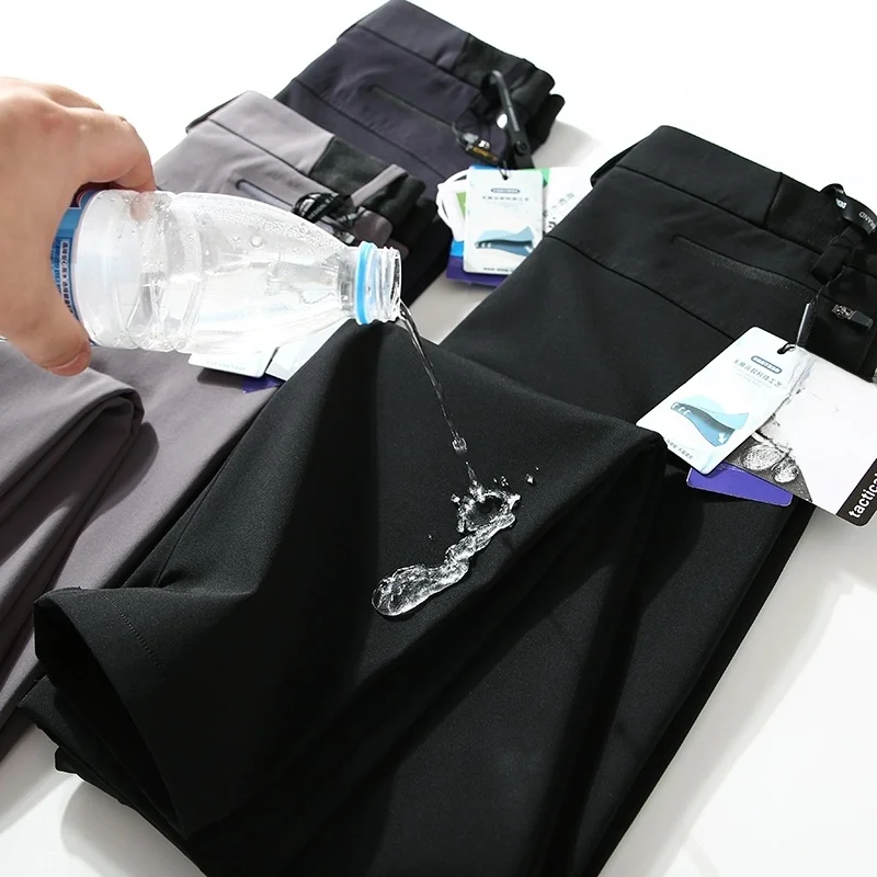 

Мужские модные функциональные повседневные брюки для улицы, ветрозащитные, водонепроницаемые, 3D, пошивные, удобные, прямые, длинные брюки...