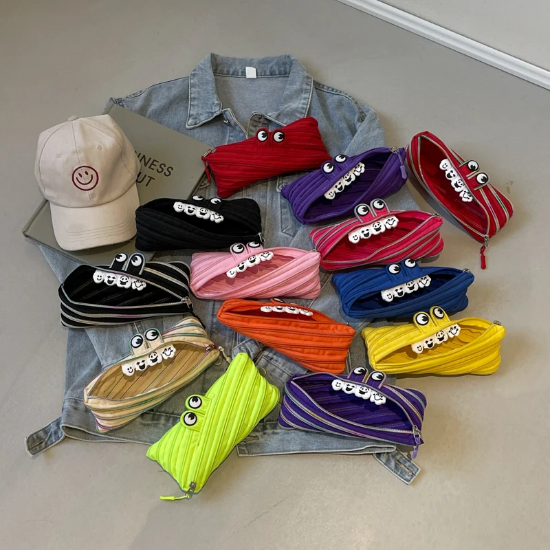 

Милая женская сумка ручной работы на молнии, кошелек для монет, маленький мультяшный дизайн, модная жесткая сумка для ручек, сумка для повседневного использования