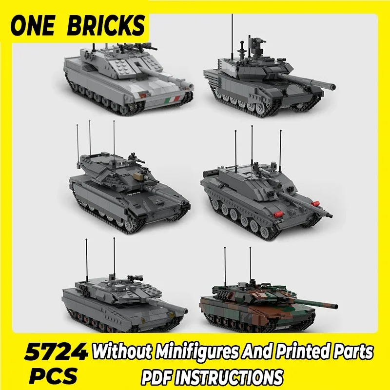 Modèle de Véhicule Militaire Moc Briques de Construction C1 MBT Genic Lefield, Technologie Précieuse, décennie s Modulaires, Cadeau de Noël, Jouet, Ensemble de Bricolage, Assemblage