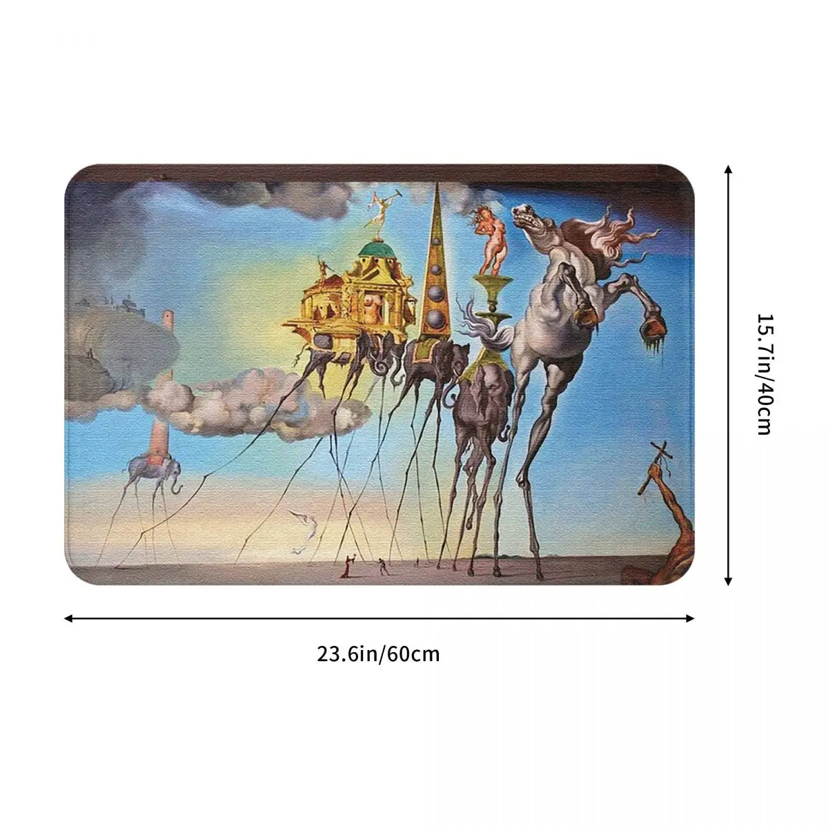 The Temptation Of St. Anthony Salvador Dali Doormat Sand Scraping Carpet Rug Kitchen Entrance Home Floor Mat for Bedroom Footpad