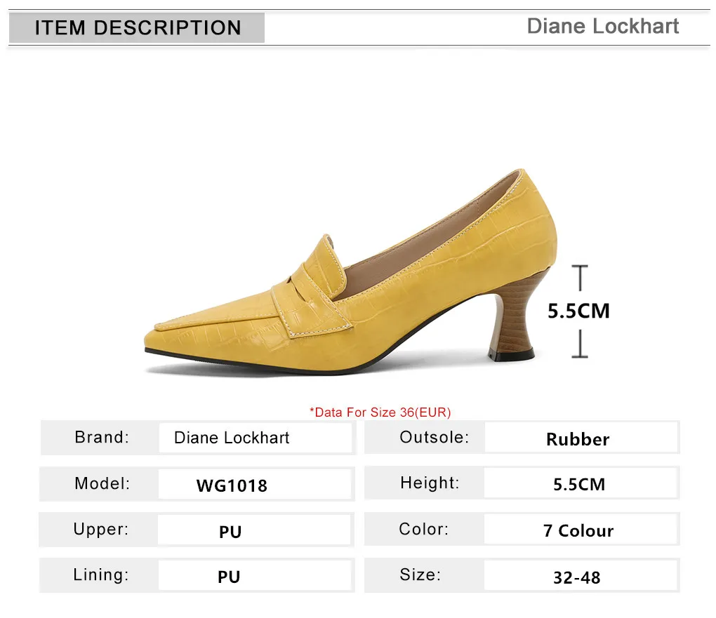 Women\'s Shoes Pumps New Brand 2024 Retro High Heels Yellow Black Purple Brown Dress Office Work Lady Shoes Big Size 32-48