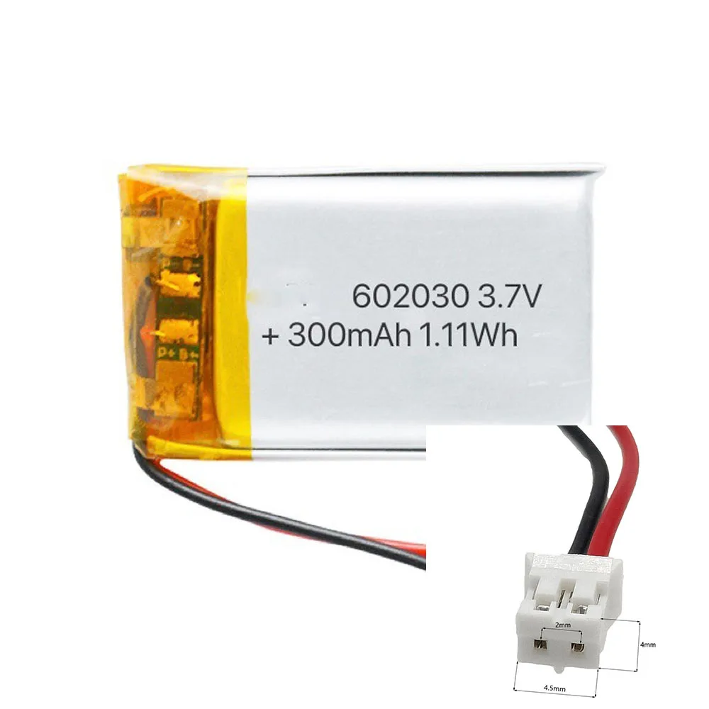 Rechargeable 3.7V 300Mah 602030 Lithium Polymer Ion Battery For SMART WATCH CHARGING TREASURE POWER ELECTRIC TOYS MP3 DVD MP559