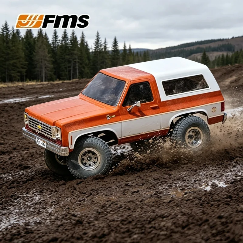 FMS 1:24 FCX24 K5 Blaze RC Trail Crawler Vintage Retro Pickup Electric Off‑road RC Car Hard‑Body Hobby RC Scale Model Vehicle