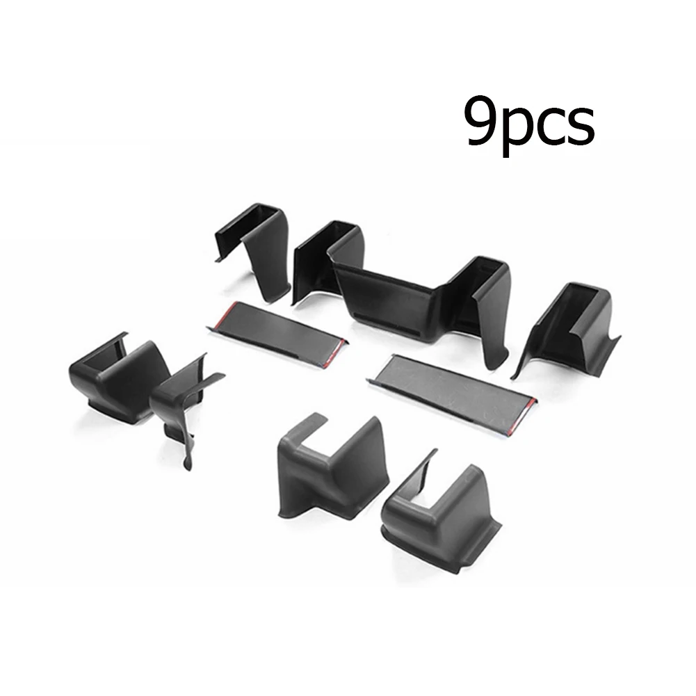 9Pcs Front Rear Slide Rails Protector Cover Seat Corner Slide Rail Cover Side Track Pad Cover Protector for Tesla Model Y