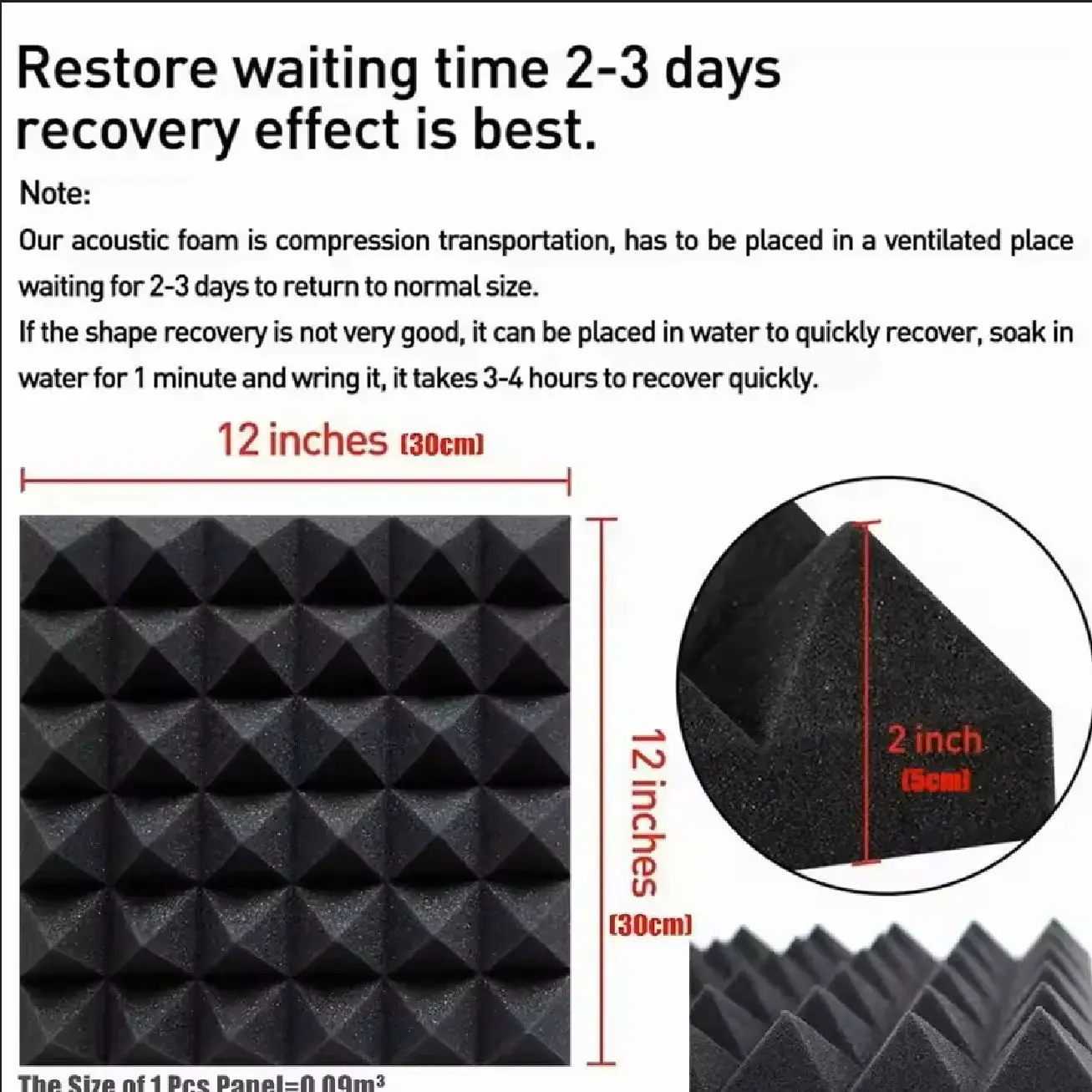 12/24 шт. набивка из хлопка, звукоизоляционная губка, звукопоглощающая пена высокой плотности, звукоизоляционная настенная пенопластовая губка