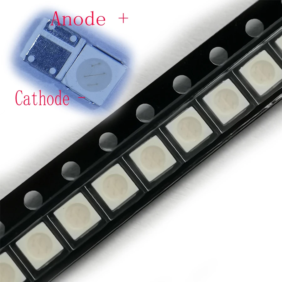 100PCS/Lot SMD LED 3030 6V Blue Color Two-Emitting-Chips High Power For TV Backlight Strips Application