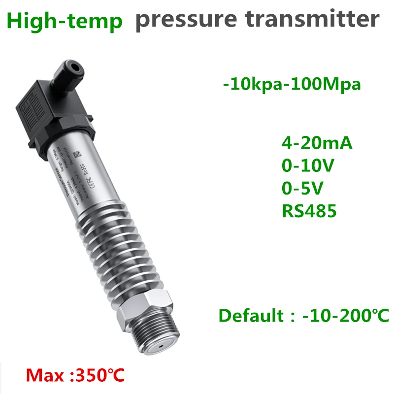 G1/4 IP65 Water Oil Gas Air Pressure Transmitter Sensor 0-1.6Mpa to 4-20mA RS485 0-10V High Temperature Pressure Transducer