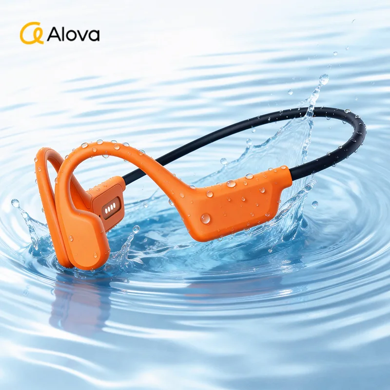 IP68 waterproof swimming headset, wireless bluetooth headset, bone conduction sports headset