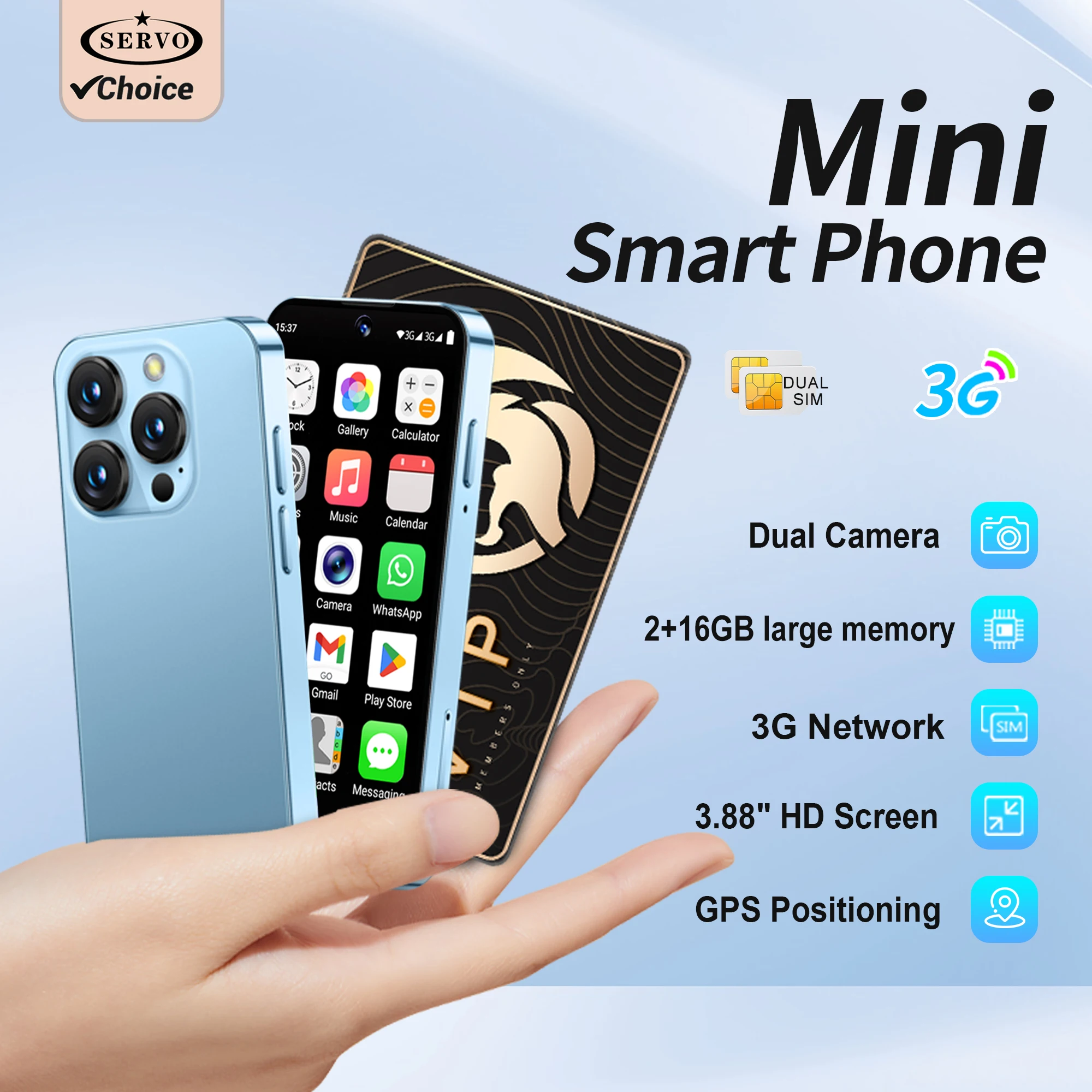 SERVO 19E MAX 3G WCDMA Mini Smart Phone 3.88
