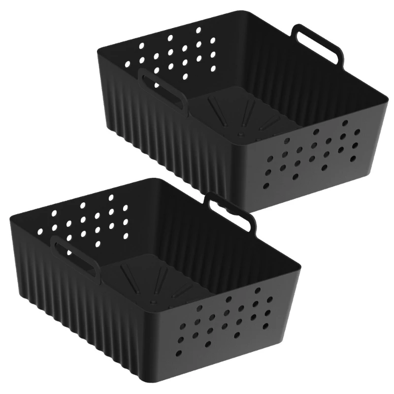 2 doublures en Silicone pour casseroles, plateau friteuse à Air, panier friteuse à Air en Silicone, pour