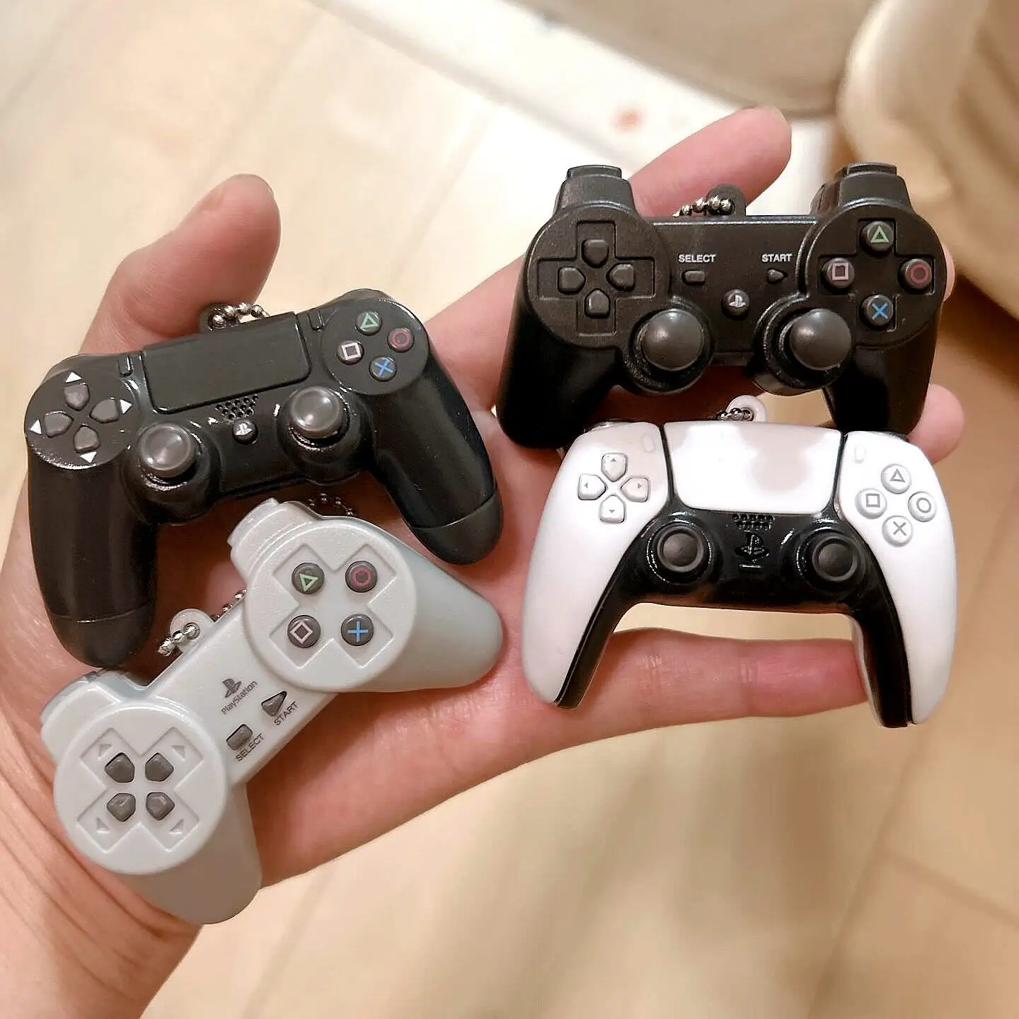 Bandai Playstation Mini Game Controller Model Keychain Pendant Collectible Decor For Game Lovers