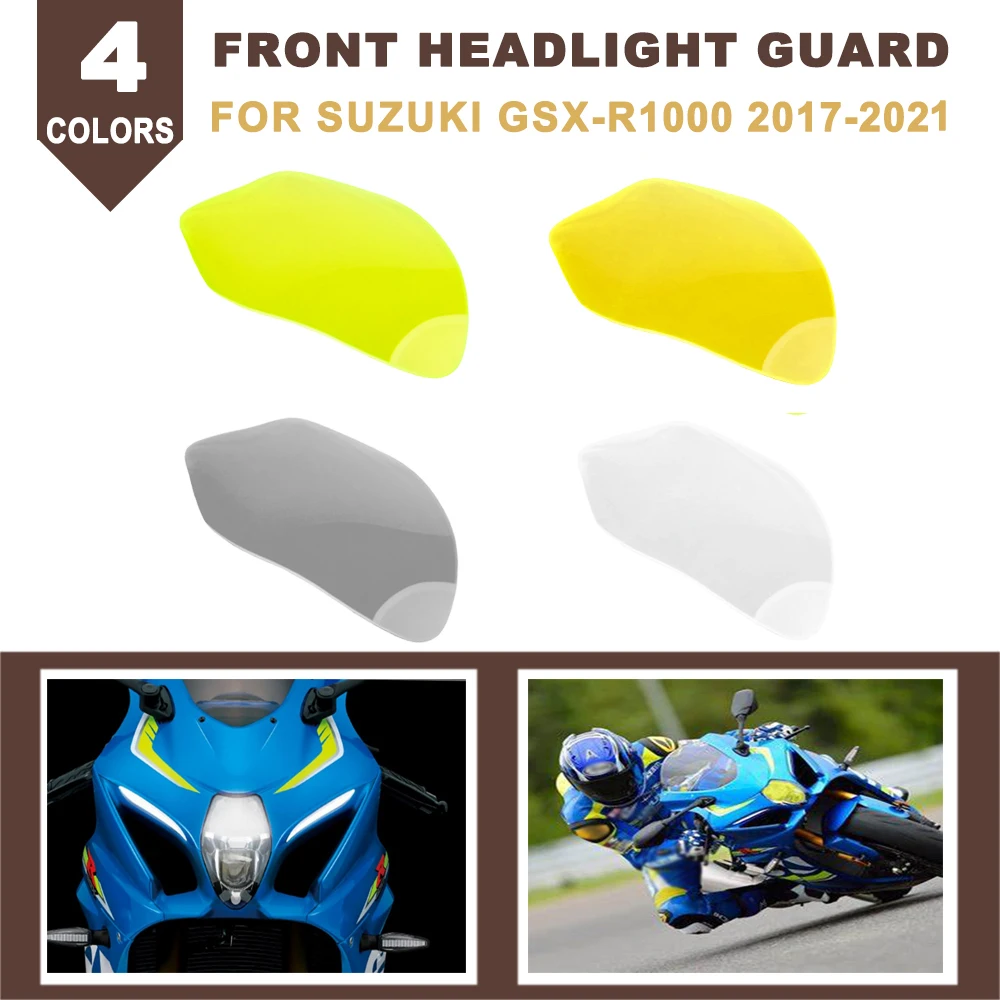 Motorcycle Front Headlight Guard Headlamp Shield Screen Lens Cover Protector For Suzuki GSX-R1000 GSXR1000 GSXR 1000 2017-2021
