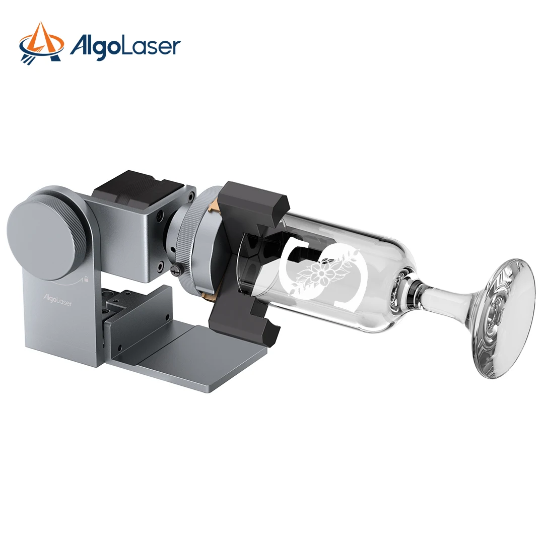 AlgoLaser 3‑in‑1 Y‑Axis Rotary Roller & Ring Chuck Kit  Multi‑Function Cylindrical & Ring‑Shaped Object Engraving Attachment for Laser Engraving Machine DIY Handmade Custom Jewelry Gift Craft Project Accessory