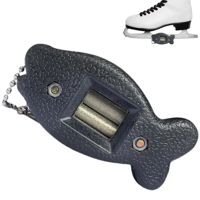 Skate Rand Blade Grinder Vis Stijl Schaatsen Edge Blade Puntenslijper Schaatsen Edge Blade Puntenslijper Met Sleutelhanger Voor figuur