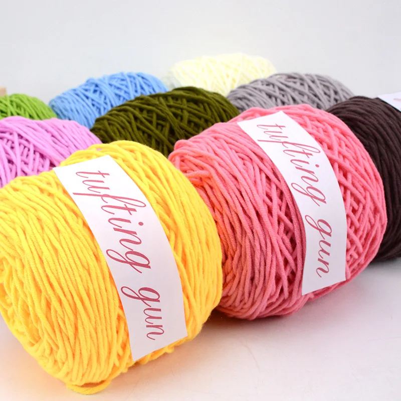 8 Strands 200g Tufting Art Milk Cotton Yarn Embroidery Rug Crochet Hook Thread Studio Workshop Knitting Material Wholesale