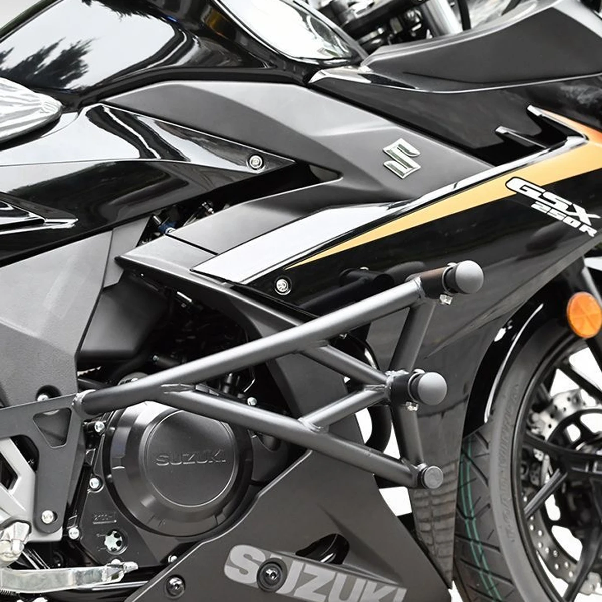 Fit For SUZUKI GSX250R GSX 250R Motorcycle bumper double spring head aluminum alloy head bumper carbon steel bumper