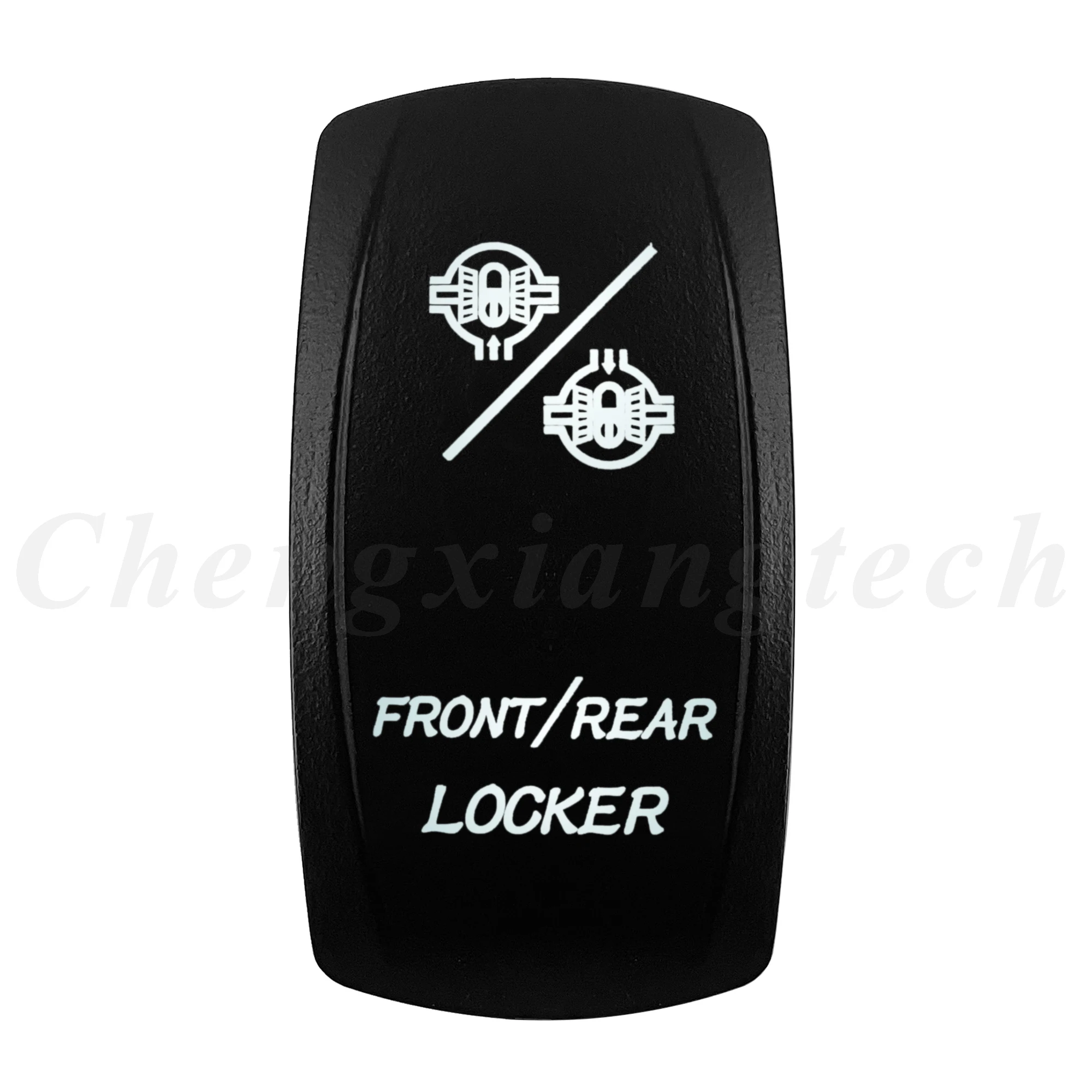 FRONT REAR DIFF LOCK White Led Rocker Switch 7 Pin / DPDT / On Off On 3 Position Waterproof IP68 Car Boat Rocker Switch