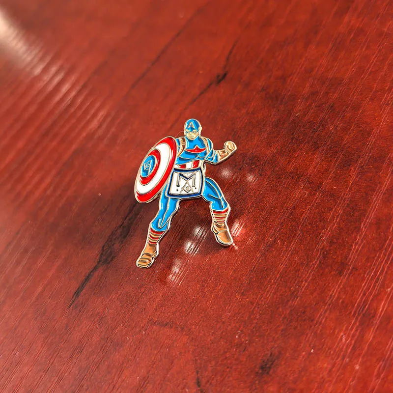 

100pcs Custom Masonic Apron Cartoon Pins Freemasons Badge Backpack Master Brooch Masons Lapel Pin Souvenir Square and Compass