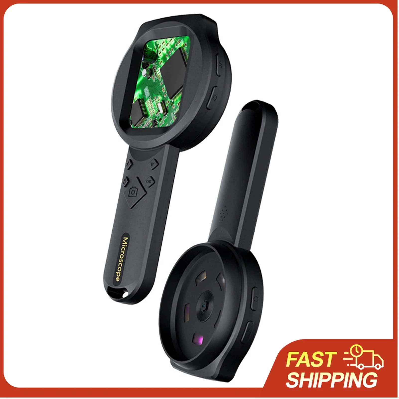 Handheld Digital Magnifier 4 Zoom Buttons 3 Light Sources 2MP Handheld Digital Microscope 12 Languages for Industrial Electron