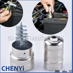 For Car Cleaning Battery Post Terminal Cable Cleaner Dirt Corrosion Brush Hand Tools Terminal Cable Cleaner Wire Brush X5D3