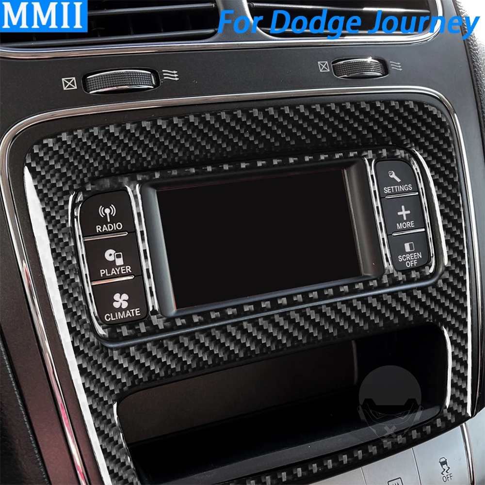 

For Dodge Journey 2011-2017 Carbon Fiber Center Navigation Control Panel Trim Cover Car Interior Decoration Accessories Sticker