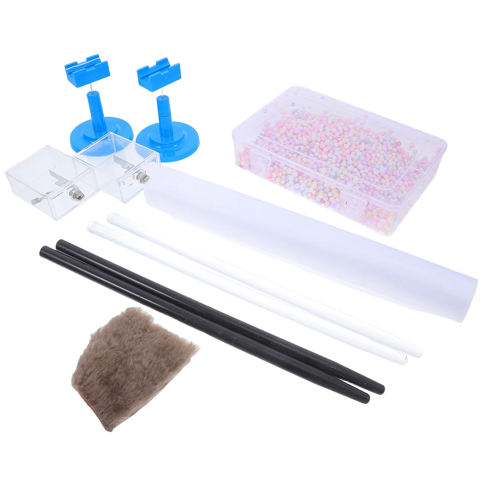 

Friction Electricity Kit for Physics Class Teaching Aid Electrostatic Experiment Glass Stick Rotating Stand DIY Science