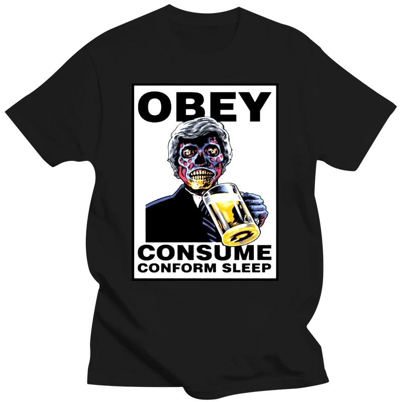 THEY LIVE CONSUME T SHIRT TOP SCI FI HORROR MOVIE FILM VINTAGE RETRO