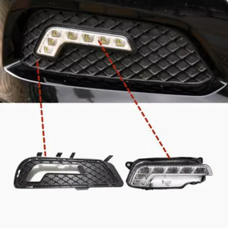 Front LED Fog Lights DRL Grille for Mercedes-Benz W212 E200 E260 E300 E320 E350 E550 W212 W207 2009-2013