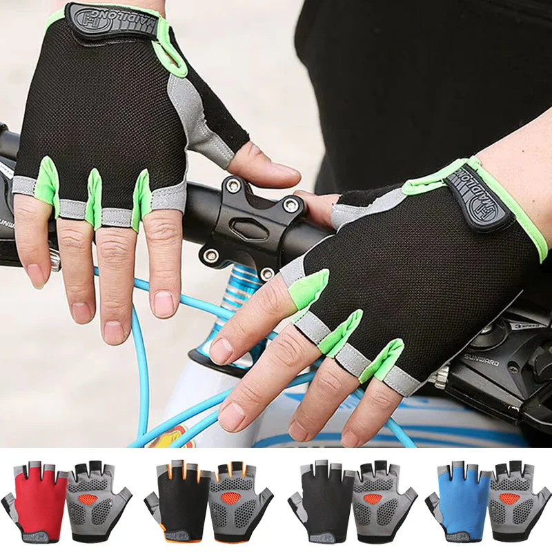 Halbfinger-Handschuhe, rutschfest, stoßdämpfend, für Outdoor-Sportarten, Klettern, Radfahren, Fitness, verbesserte Handschuhe für Männer und Frauen