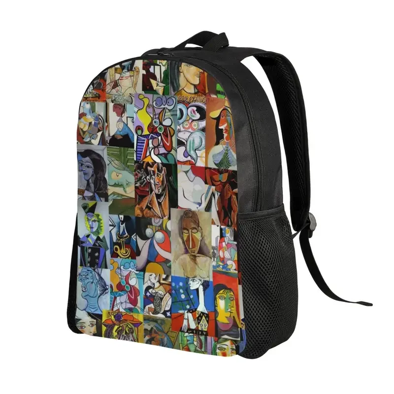 Mochila Artwork personalizada para mulheres e homens, Bookbag Casual, Painting Art Bags, escola universitária, Picasso