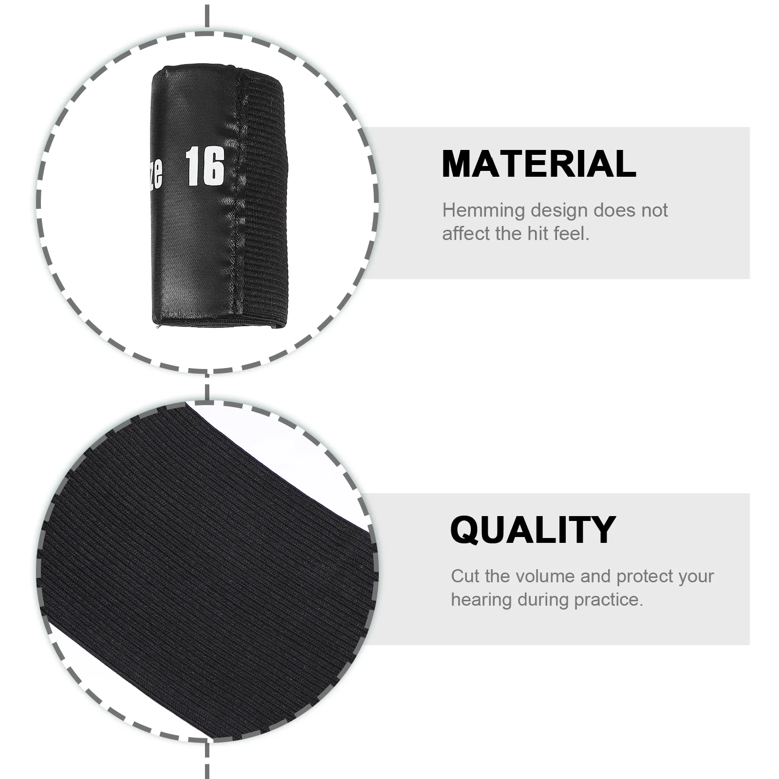4Pcs Drum Cymbal Mute Belt Silent Practice Pad Good Overtones Control Easy to Install Space Saving Portable Drumming Accessory