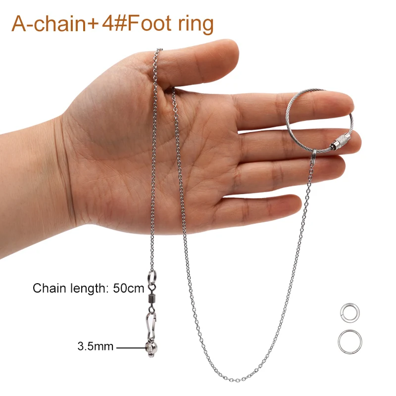 Parrot Stainless Steel Foot Ring Chain Opening Activity Ring for Lovebird Cockatiel Parakeet Bird Stand Anklet Bird Leg Rings